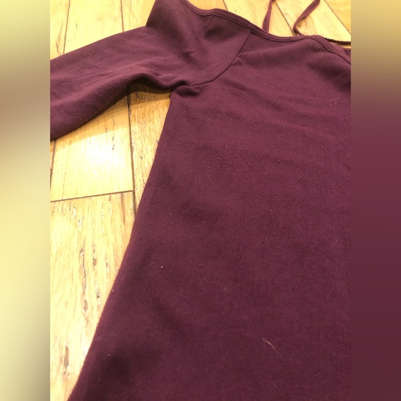 FREE PEOPLE Intimately nylon-spandex strappy v-neck off the shoulder top. M/L - Picture 5 of 12